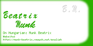 beatrix munk business card